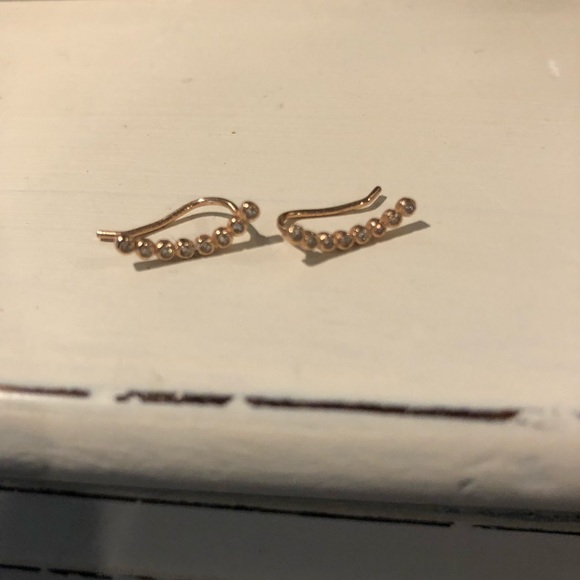 Shashi Noa rose gold ear climbers- worn once - Picture 5 of 6